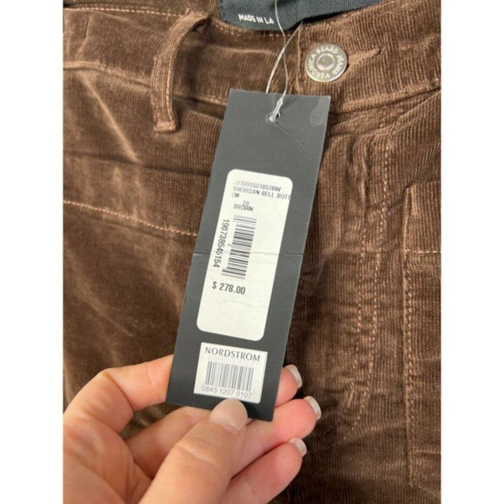 Veronica Beard Sheridan Bell Bottom Corduroy Jeans Women's Brown Size: 28 NWT - Picture 5 of 8
